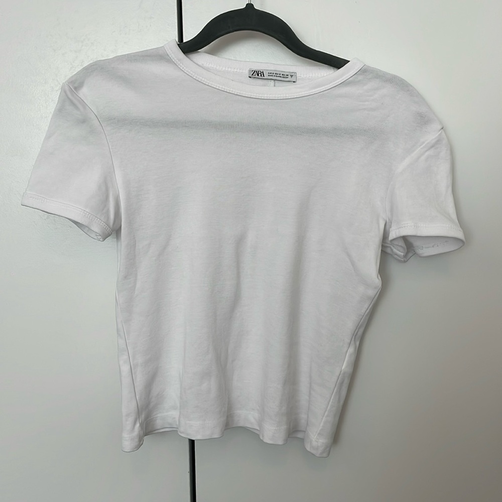 Zara white baby-tee